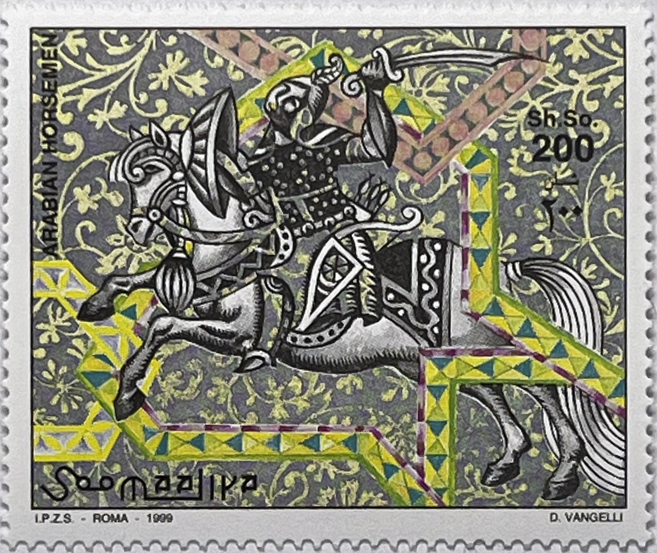 🐎 Orientalny Etos – Kompletna Seria „Arabscy Jeźdźcy” (Somalia 1999) MNH! ⚔️ - obrazek 3