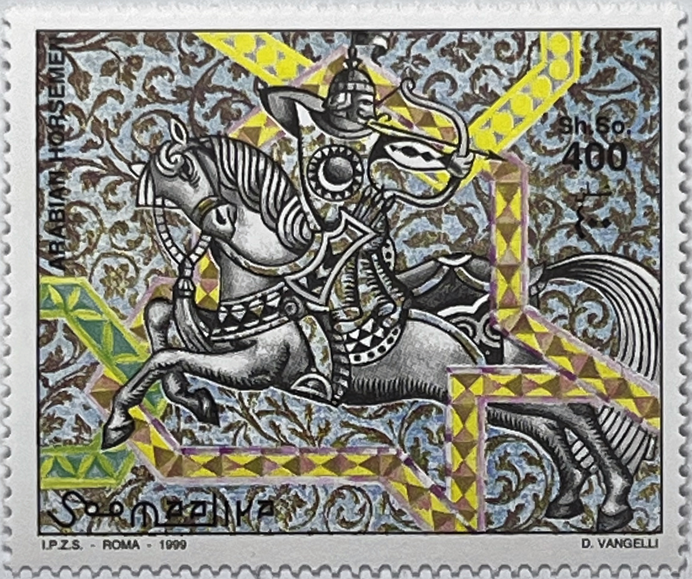 🐎 Orientalny Etos – Kompletna Seria „Arabscy Jeźdźcy” (Somalia 1999) MNH! ⚔️ - obrazek 4