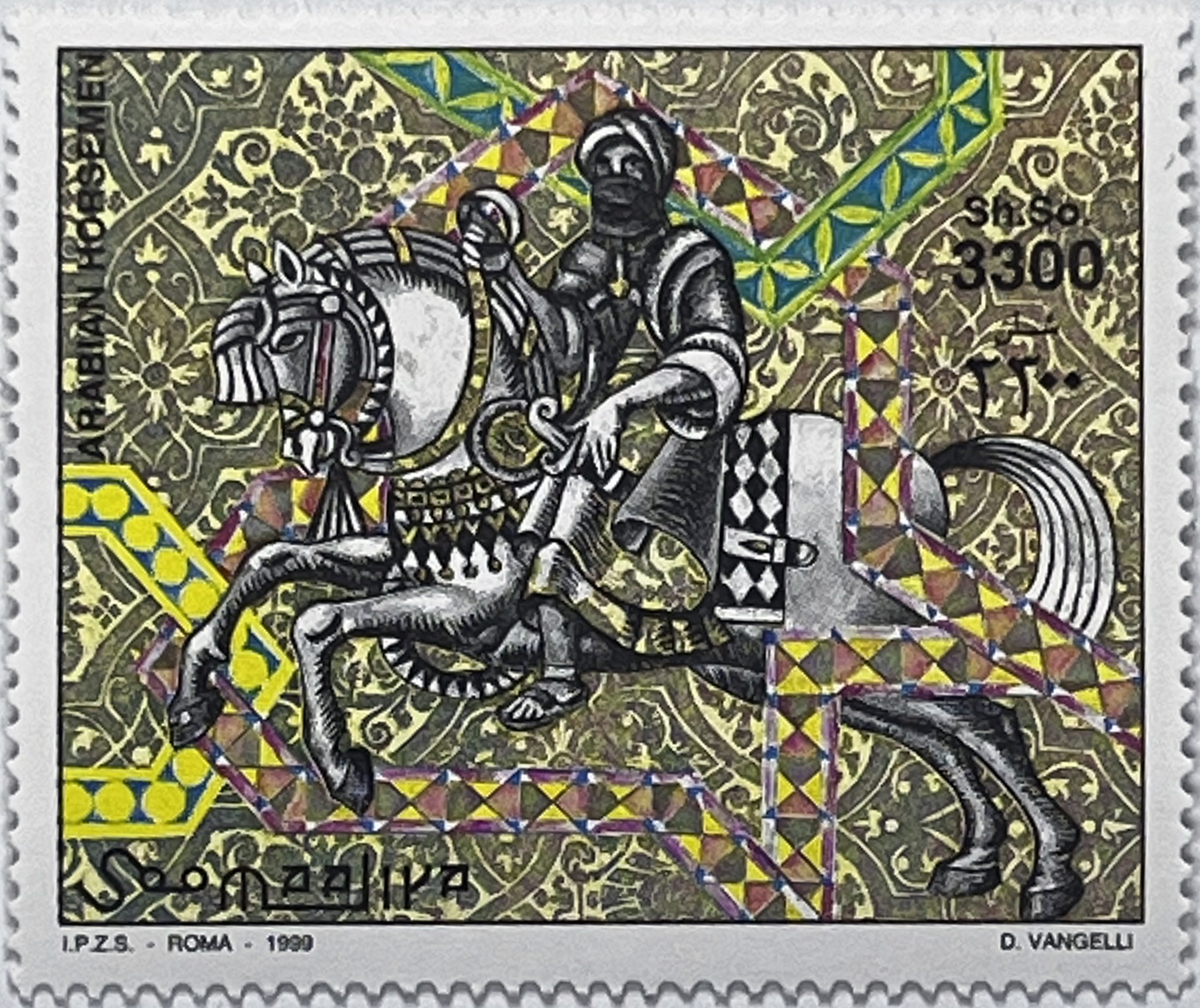 🐎 Orientalny Etos – Kompletna Seria „Arabscy Jeźdźcy” (Somalia 1999) MNH! ⚔️ - obrazek 5