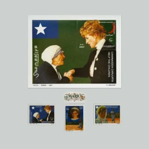 Ikony Dobroczynności – Kompletna Seria i Bloczek „Matka Teresa i Księżna Diana” (Somalia 1997) MNH!