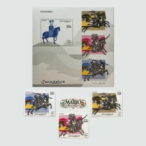 Wojownicy Pustyni – Kompletna Seria i Bloczek „Jeźdźcy” (Somalia 2003) MNH!