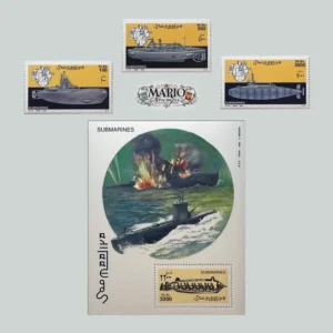 Podwodna Straż – Kompletna Seria i Bloczek „Łodzie Podwodne” (Somalia 2000) MNH!