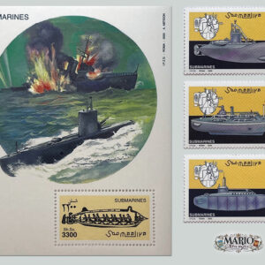 ⚓ Podwodna Straż – Kompletna Seria i Bloczek „Łodzie Podwodne” (Somalia 2000) MNH! 🌊