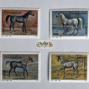 🐎 Szlachetna Krew – Seria "Konie Arabskie" (Somalia 1996) MNH! ✨