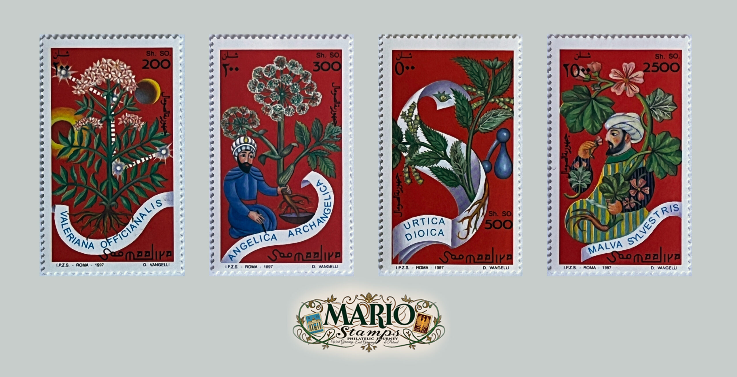 🌿 Kompletna Seria Znaczków – Rośliny Lecznicze i Zioła (Somalia 1997) MNH! 🧪