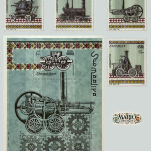 🚂 Pionierzy Pary – Kompletna Seria i Bloczek „Lokomotywy” (Somalia 1998) MNH! ⚙️