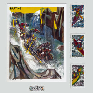 🌊 Walka z Żywiołem – Kompletna Seria „Kajakarstwo” i Bloczek „Rafting” (Somalia 2000) MNH! 🛶