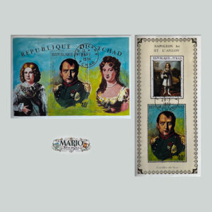 🇫🇷 Epoka Napoleońska – 2 Bloczki Kolekcjonerskie „Napoleon I i Orlątko” (Czad 1970) CTO! 👑