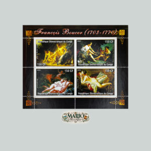 🎨 Rokokowe Arcydzieła – Arkusz „François Boucher (1703–1770)” (DR Konga 2004) MNH! 🇨🇩✨