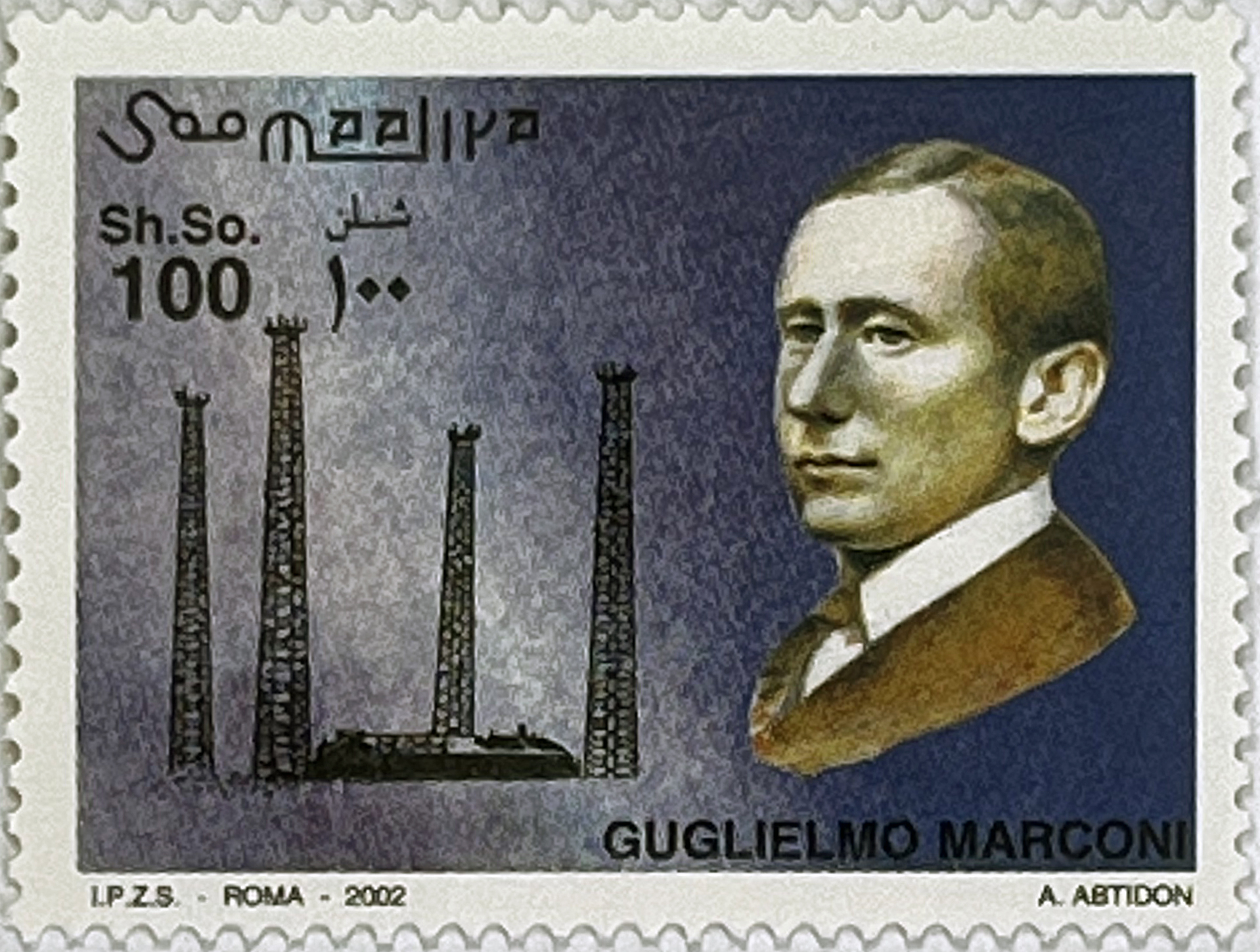 📻 Fale, które Zmieniły Świat – Kompletna Seria z Bloczkiem „Guglielmo Marconi” (Somalia 2002) MNH! ⚡ - obrazek 4