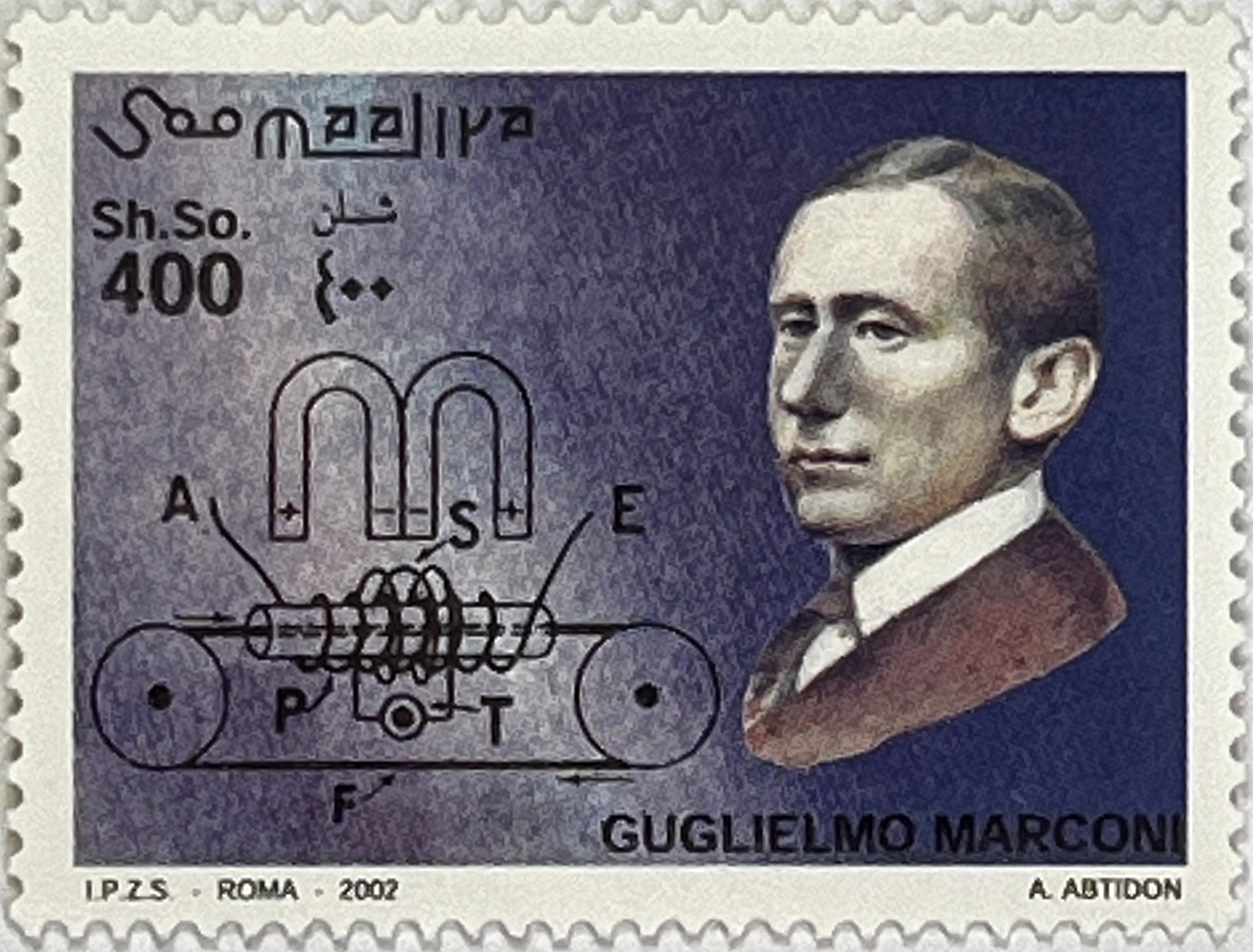 📻 Fale, które Zmieniły Świat – Kompletna Seria z Bloczkiem „Guglielmo Marconi” (Somalia 2002) MNH! ⚡ - obrazek 5