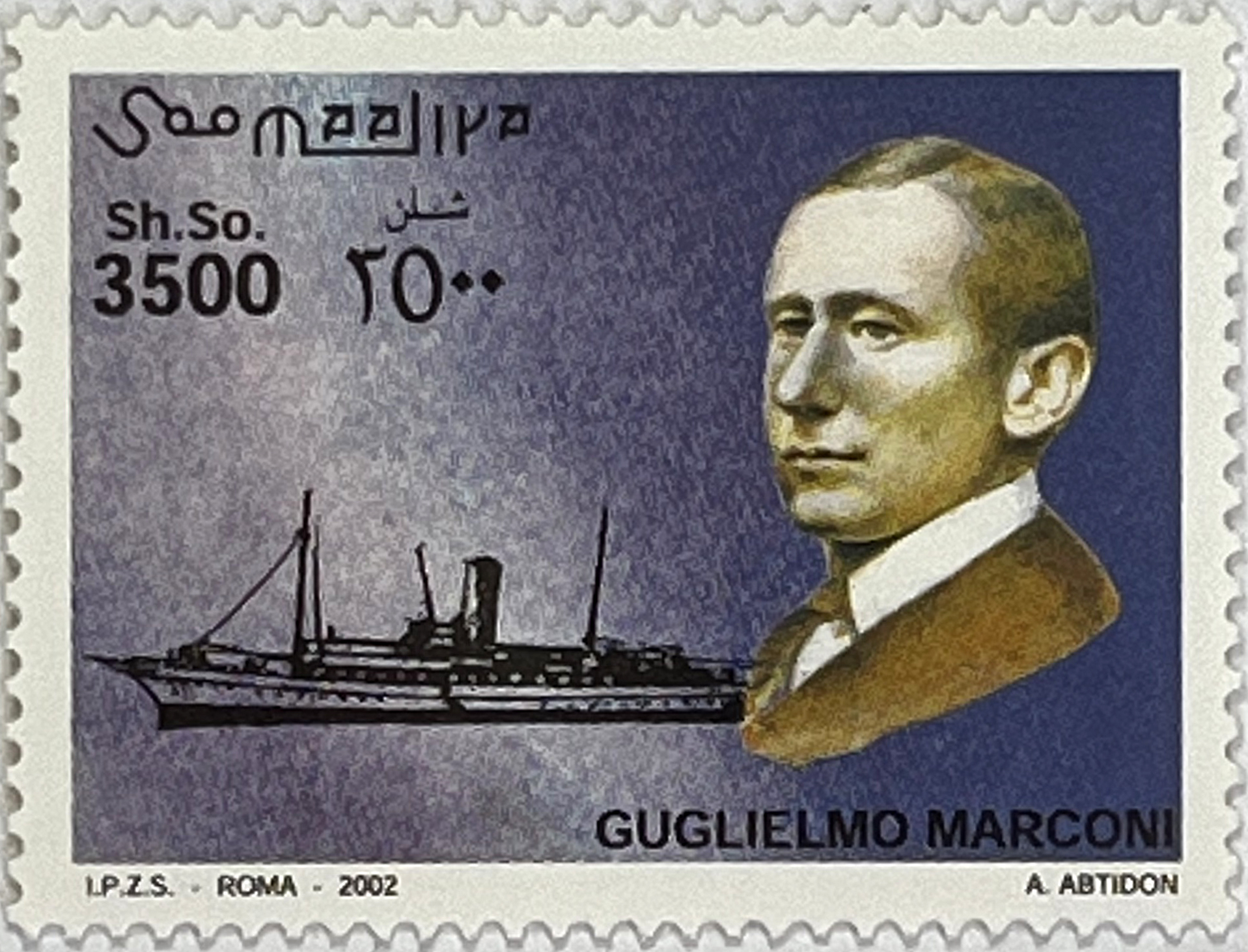 📻 Fale, które Zmieniły Świat – Kompletna Seria z Bloczkiem „Guglielmo Marconi” (Somalia 2002) MNH! ⚡ - obrazek 6