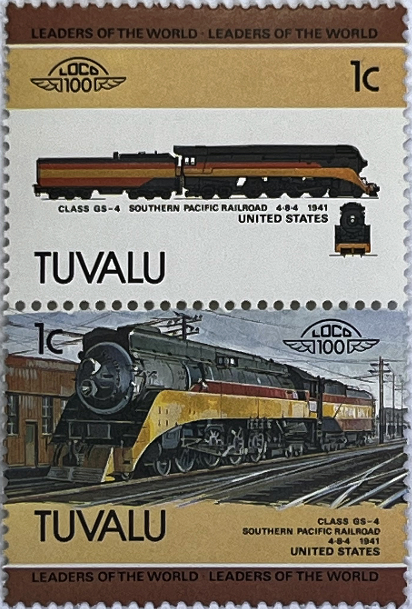 🚂 Legendy Kolei – „Leaders of the World” (Tuvalu 1984) MNH! 🇹🇻