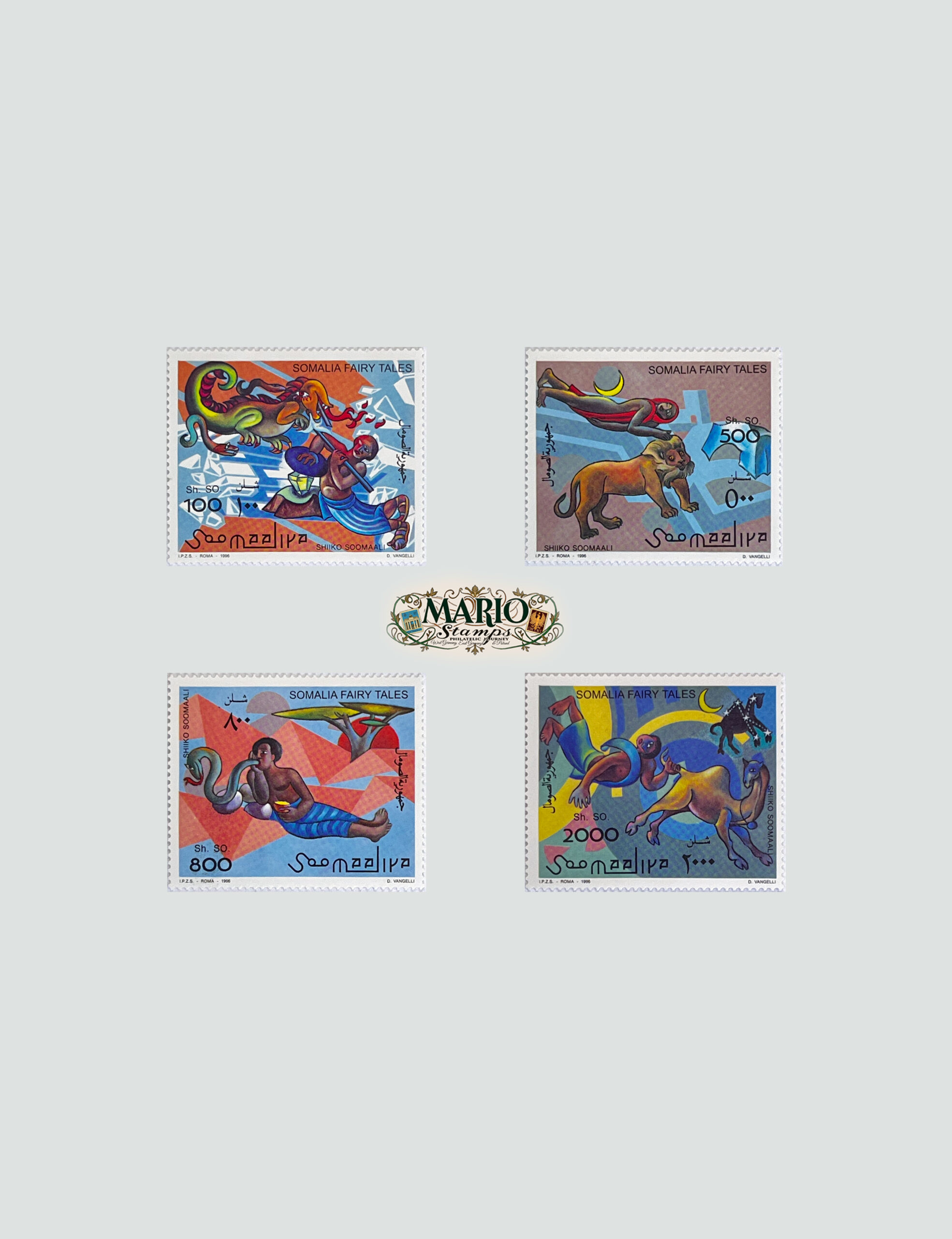 📜 Baśnie Afryki – Kompletna Seria „Somalijskie Bajki Ludowe” (Somalia 1996) MNH! 🇸🇴