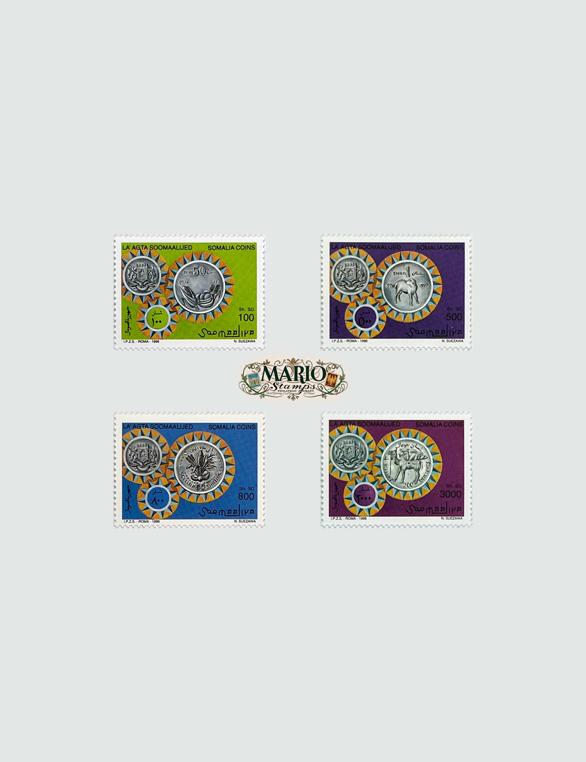 🪙 Pieniądz i Historia – Kompletna Seria „Monety Somalii” (Somalia 1996) MNH! 🇸🇴