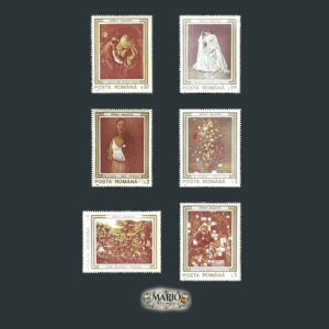 🎨 Świadkowie Historii – Kompletna Seria „Obrazy Zniszczone w Rewolucji” (Rumunia 1990) MNH! 🇷🇴