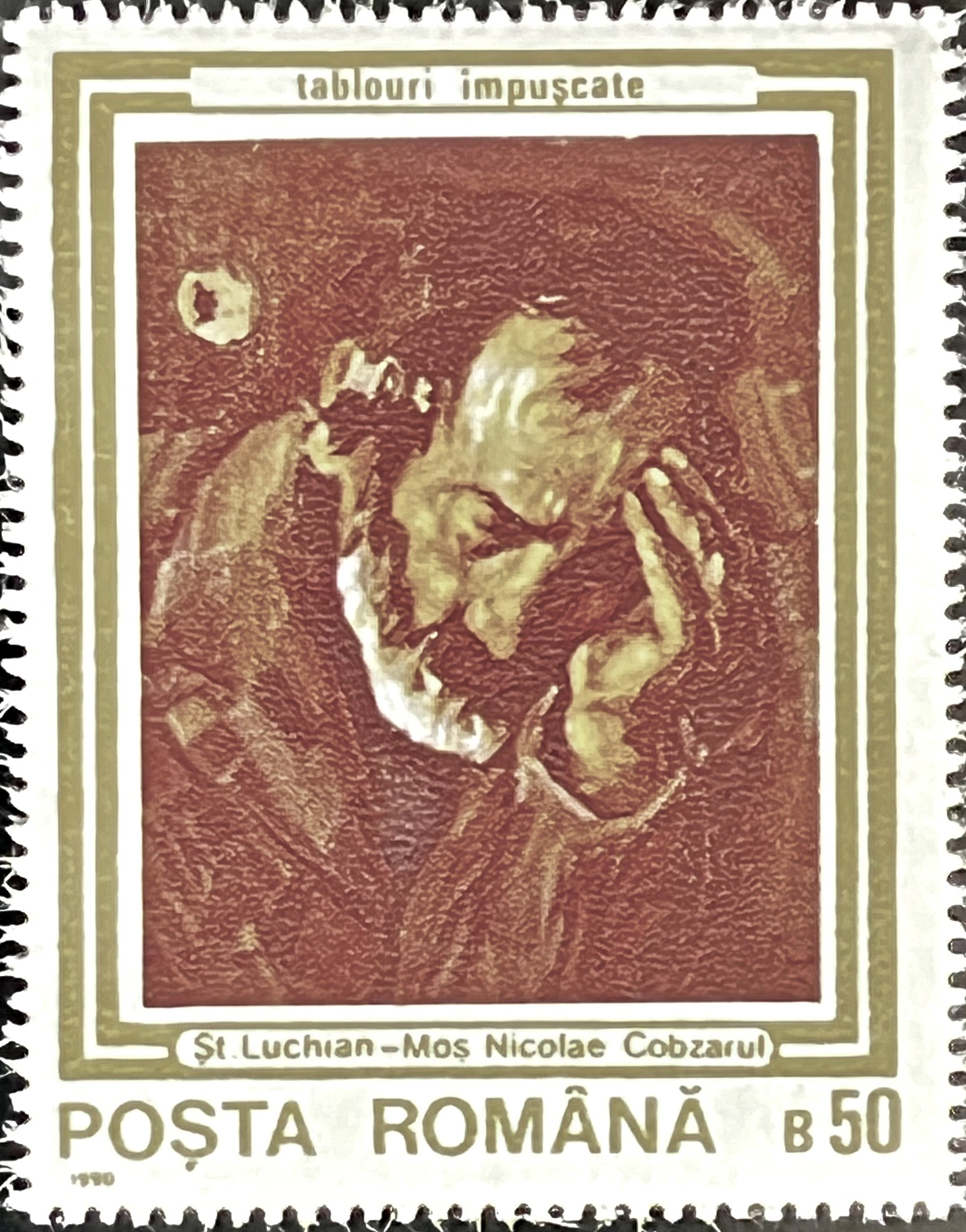 🎨 Świadkowie Historii – Kompletna Seria „Obrazy Zniszczone w Rewolucji” (Rumunia 1990) MNH! 🇷🇴