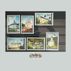 🏰 Perły Prawosławia – Kompletna Seria „Rumuńskie Klasztory” (Rumunia 1991) MNH! 🇷🇴✨