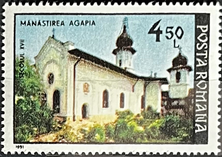 🏰 Perły Prawosławia – Kompletna Seria „Rumuńskie Klasztory” (Rumunia 1991) MNH! 🇷🇴✨ - obrazek 4