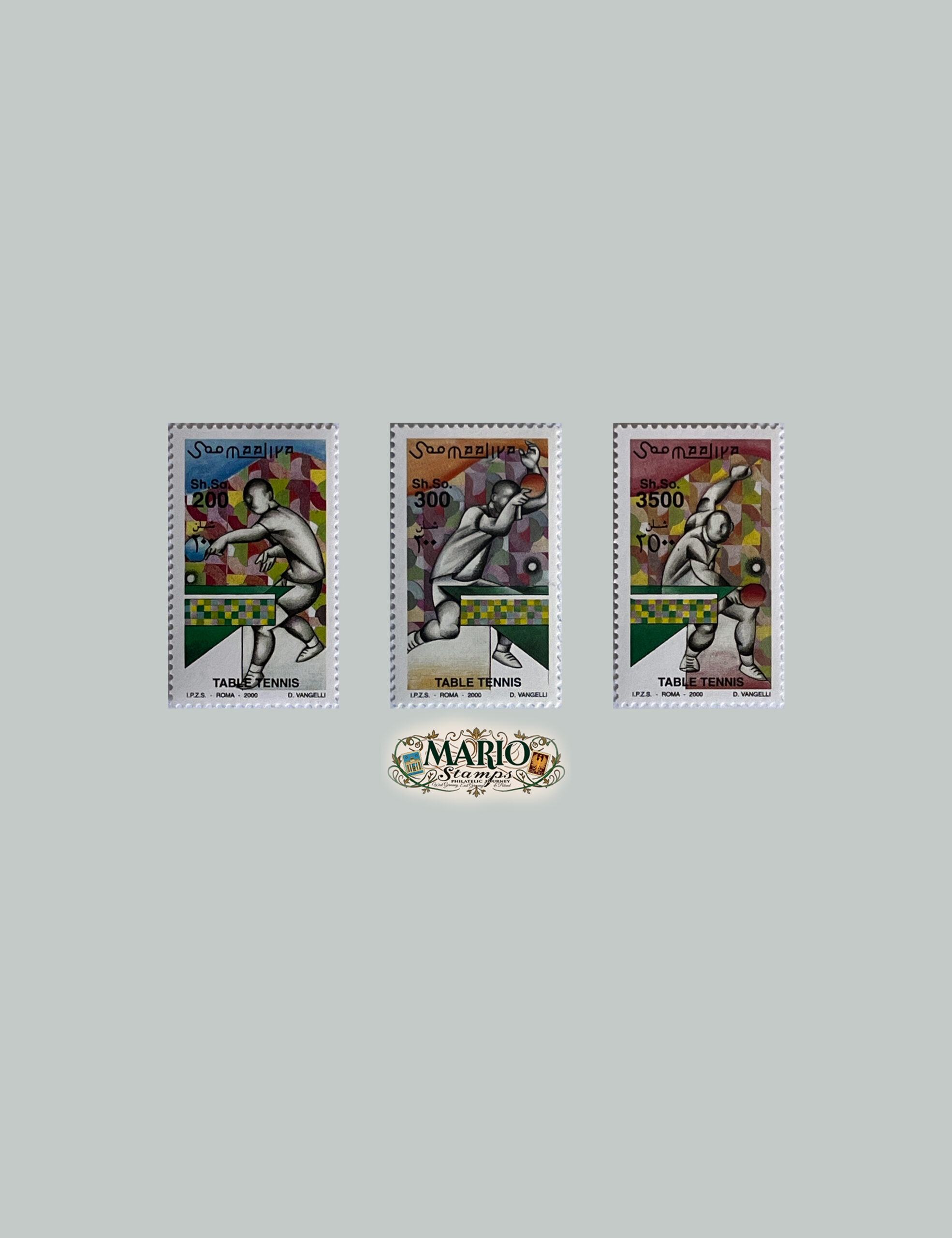 🏓 Szybkie Piłki – Kompletna Seria „Tenis Stołowy” (Somalia 2000) MNH! 🇸🇴✨