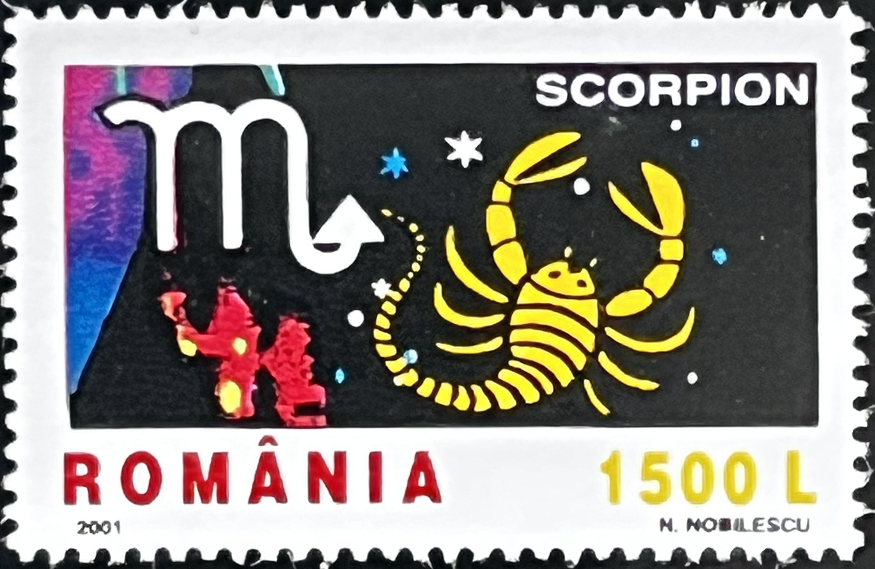 Magia Gwiazd – Seria „Znaki Zodiaku cz. I” (Rumunia 2001) MNH!